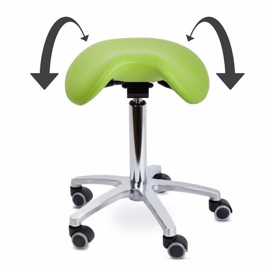 럭셔리 등받이 인체공학적 치과 의사 보조 안장 의자 치과 의자